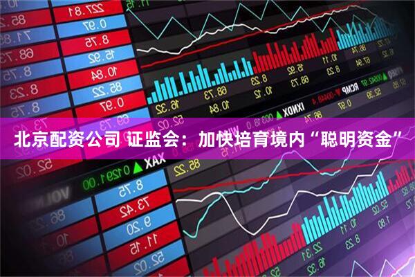 北京配资公司 证监会：加快培育境内“聪明资金”